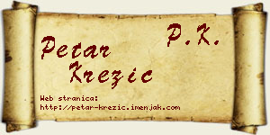 Petar Krezić vizit kartica